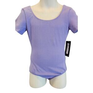 NWT (FLAW) bloch girls practice dance ballet 4 / 6 lavander leotard gymnastics